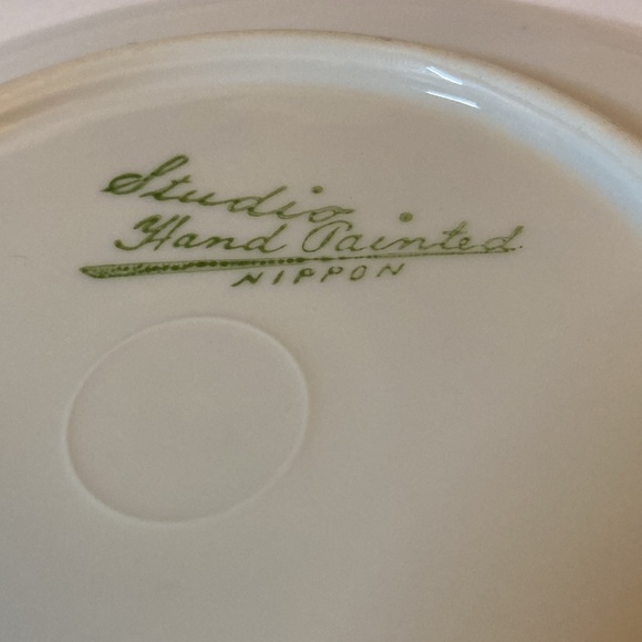 Vintage Nippon Japan Studio Hand-painted floral and branches art plate EUC! - Picture 7 of 8